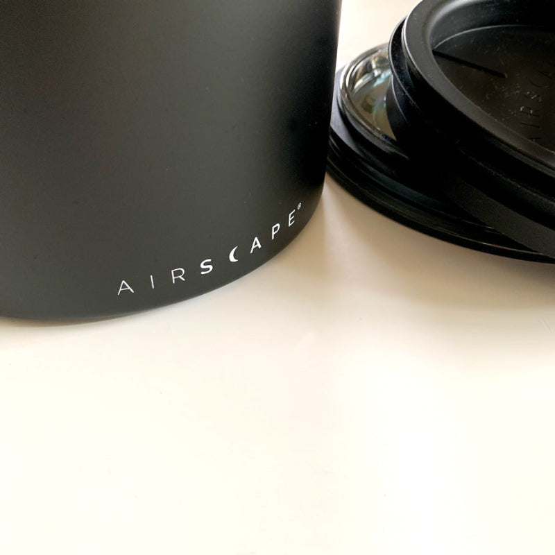 Airscape coffee storage canister close up