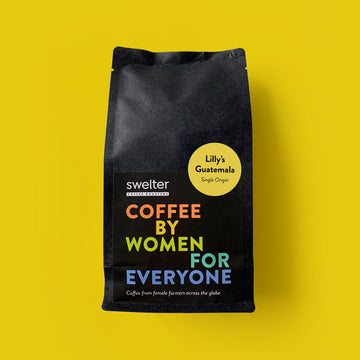 Packaging for Lilly's Guatemala single origin coffee, 12oz bag